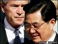 Ontmoeting Bush en Hu Jintao 2006.