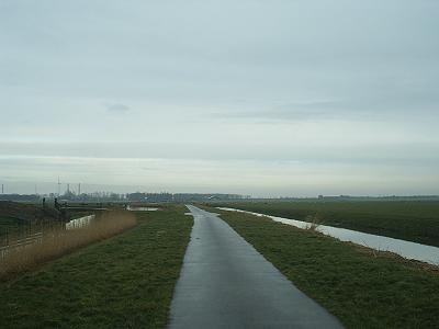 Uitzicht over nieuw agrarisch landschap, vanaf Twisk.