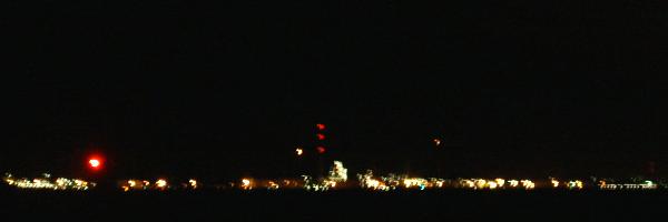 Horizonlichtvervuiling door de Europoort.
